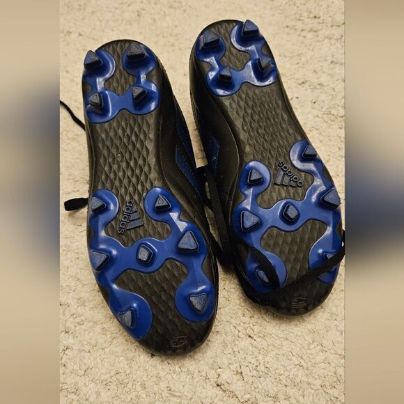 Adidas Boyd Black and Blue Soccer Cleats Shoes - Picture 2 of 3